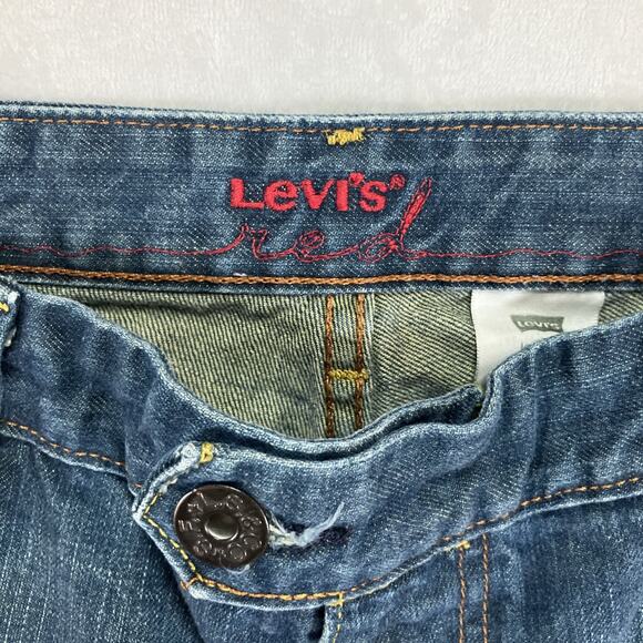 Levis RED Collection Low Trouser Boot Cut Medium Wash Jeans 34 X 30 Rare Women’s - Picture 4 of 16